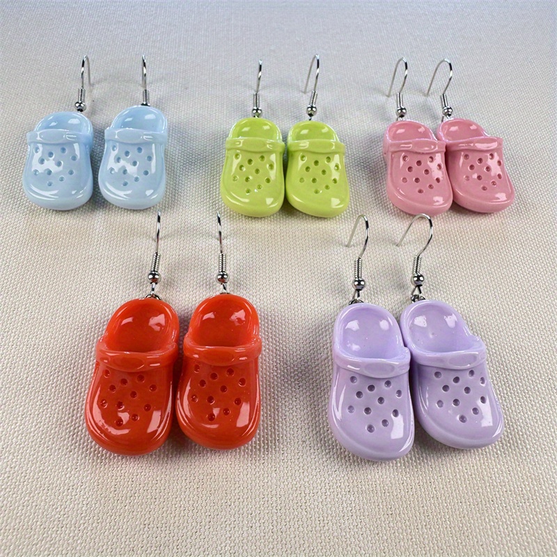 Resin Clogs Dangle Earrings & Accessories Set